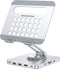 Conceptronic DONN26G - Tablet docking stand - 360° draaibaar - Zilver