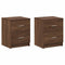 vidaXL - Nachtkastjes - 2 - st - met - 2 - lades - 40x36x50 - cm - bruin - eikenkleurig