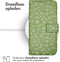 iMoshion Hoesje Geschikt voor Samsung Galaxy S23 Hoesje Met Pasjeshouder - iMoshion Design Bookcase smartphone - Groen / Green Flowers