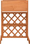 vidaXL - Latwerkplantenbak - 45x30x74 - cm - massief - vurenhout - oranje