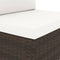vidaXL - Tweezitsbank - sectioneel - poly - rattan - bruin