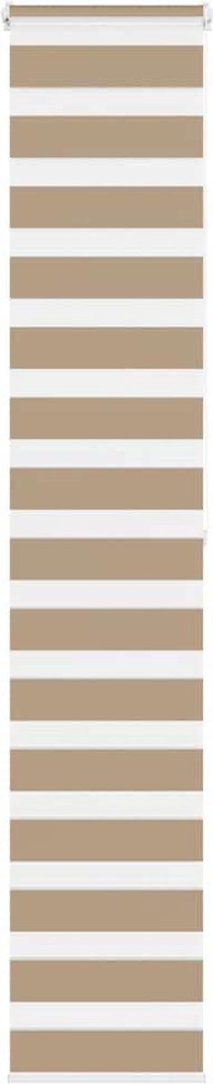 vidaXL - Zebra - Blind - 50x200 - cm - stofbreedte - 55,9 - cm - polyester - zandbruin