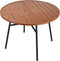 VDD - Tuintafel - Ronde aluminium tafel - Donkerbruin - 100 x 73,5 cm