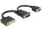Delock 65555 - DMS-59 naar DVI-I en VGA adapter - 20 cm - Zwart