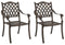 vidaXL - Tuinstoelen - 2 - stuks - in - bronzen - gietaluminium