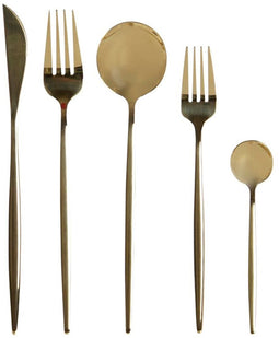 Bestek DKD Home Decor Gouden Roestvrij staal 3 x 1,5 x 13 cm 20 Onderdelen