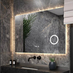 Mirlux Badkamerspiegel - Rechthoekige Wandspiegel - LED Verlichting - Verwarming - Anti Condens