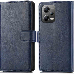 imoshion Hoesje Geschikt voor Xiaomi Poco X5 5G Hoesje Met Pasjeshouder - imoshion Luxe Bookcase - Donkerblauw