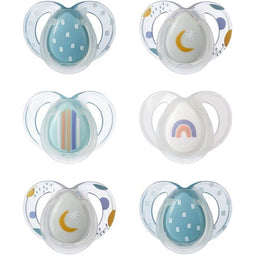 Nachtfopspeen - TOMMEE TIPPEE - 6-18 maanden - Set van 6 fosforescerende fopspenen met herbruikba...