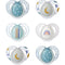 Nachtfopspeen - TOMMEE TIPPEE - 6-18 maanden - Set van 6 fosforescerende fopspenen met herbruikba...