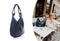 Anna Morellini Alba - Schoudertas - 100% Italiaans Leer - 38 x 34 x 10 cm - Blauw