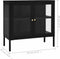 vidaXL - Dressoir - 70x35x70 - cm - staal - en - glas - zwart