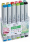 Copic Classic Markers Set 12 Kleuren Voorjaarskleuren - Stiften Voor Ontwerpen En Tekenen - Professionele Markers Set 12 Stuks