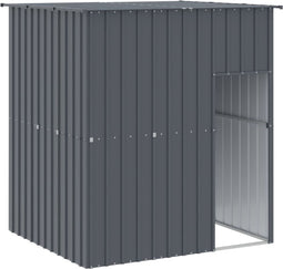 vidaXL - Hondenhok - met - dak - 165x153x181 - cm - gegalvaniseerd - staal - antraciet