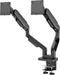 LC-Power LC-EQ-A34B-D - Monitorbeugel - Geschikt voor 2 schermen tot 34 inch - Gasveer - 360° kantelposities