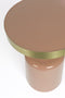 Zuiver Glam Bijzettafel Rond 36 cm Roze/ Goud