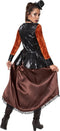 dressforfun - Steampunk prinses - Kostuum met lange rok en hoed - Kleur bruin mix