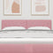 vidaXL - Hoofdbord - met - Kristallen - Knoppen - - - Roze - - - 140 - cm - - - Velvet
