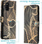 iMoshion Hoesje Geschikt voor Samsung Galaxy A41 Hoesje Met Pasjeshouder - iMoshion Design Softcase Bookcase - Goud / Zwart / Golden Leaves