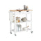 SoBuy FKW68-WN - Keukentrolley - 2 lades - Wit