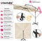 tectake® Apollon - Zweefparasol - Waterafstotend - Ø 250 cm - Beige