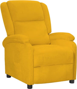 vidaXL Fauteuil verstelbaar fluweel geel