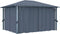 vidaXL - Prieel - met - gordijn - 300x300 - cm - aluminium - antraciet