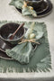 Mica Decorations Xavie - Placemat - Set van 4 - L48 x B33 cm - Groen (4 stuks)