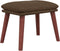 vidaXL - Voetenbank - 45x29,5x35 - cm - stof - bruin