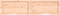 vidaXL - Wandschap - 160x40x(2-6) - cm - onbehandeld - massief - eikenhout