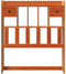 vidaXL - Hoofdbord - met - opbergruimte - 90 - cm - massief - grenenhout - wasbruin