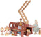 Little Dutch Brandweerwagen - Houten speelset - Inclusief pegdolls en accessoires - Rood