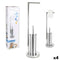 Toiletpapierhouder met borstelstandaard Confortime 18,5 x 74 cm (4 Stuks)