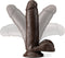 Blush Dildo Love Toy Dr. Skin Plus 7 Inch Posable Dildo With Balls Chocolate Bruin
