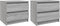 vidaXL - Nachtkastjes - 2 - st - 50x39x43,5 - cm - bewerkt - hout - grijs - sonoma - eiken