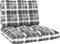 vidaXL Bankkussens pallet 2 st ruitpatroon grijs