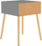 vidaXL - Nachtkastje - 40x40x56 - cm - bewerkt - hout - grijs