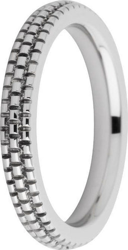 Melano Sarah refined engraved ring - Aanschuifring - Zilverkleurig - Maat 50