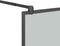 vidaXL - Inloopdouchewand - 90x195 - cm - donker - ESG-glas - zwart