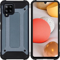 iMoshion Hoesje Geschikt voor Samsung Galaxy A42 Hoesje - iMoshion Rugged Xtreme Backcover - Donkerblauw