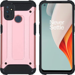 iMoshion Hoesje Geschikt voor OnePlus Nord N100 Hoesje - iMoshion Rugged Xtreme Backcover - Rosé