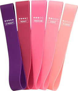 Nuvance Weerstandsbanden Set - 5 Delige Set - 5 Weerstanden - Roze (5 stuks)