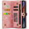 Caseme - Geschikt voor iPhone 15 Pro Max - Vintage 2 in 1 portemonnee hoes - Lichtroze