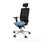 Bureaustoel met hoofdsteun Piqueras y Crespo 2D086N1 Hemelsblauw