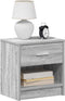 vidaXL - Nachtkastje - met - lade - 39x28x41 - cm - grijs - sonoma - eikenkleurig