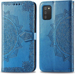 iMoshion Hoesje Geschikt voor Samsung Galaxy A03s Hoesje Met Pasjeshouder - iMoshion Mandala Bookcase - Turquoise