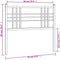 vidaXL - Hoofdbord - 90 - cm - metaal - wit