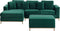 OSLO - Hoekbank met ottomaan - Groen - Rechterzijde - 270 cm - Fluweel