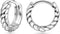 Glams klapoorringen - 11 mm - Gerhodineerd zilver