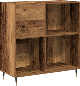 vidaXL - Recordkast - Artisan - Eiken - 84,5x38x89 - cm - Gelaagd - Hout